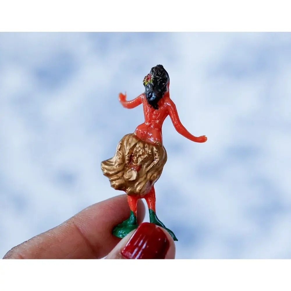 VTG Hula Umbrella Cake Topper Cocktail Pick LOT Retro MCM Pool Hawaii Tiki Party